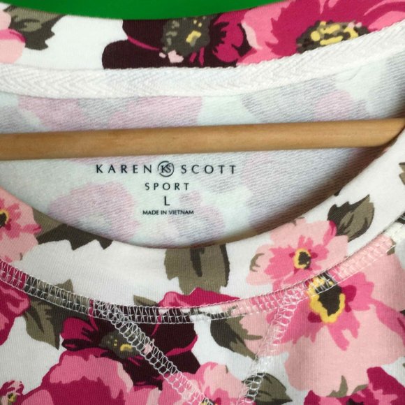 Karen Scott Sport Floral top - Picture 3 of 6
